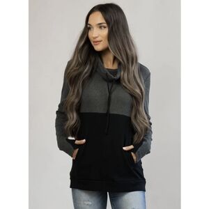 NURSING SWEATSHIRT PULLOVER - COLORBLOCK